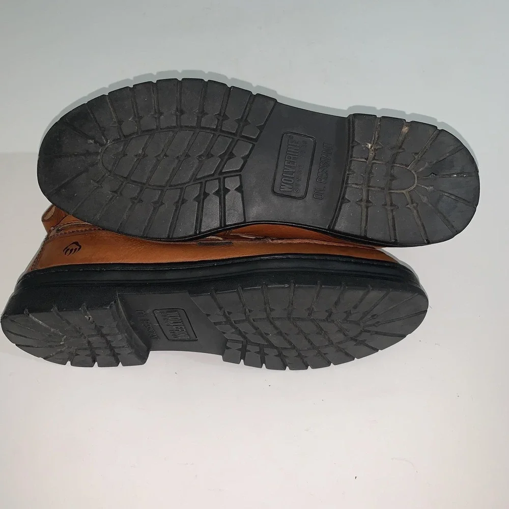 Wolverine Boots Mens 11.5 Brown Leather Chukka Ankle Work Steel Moc Toe W08404
